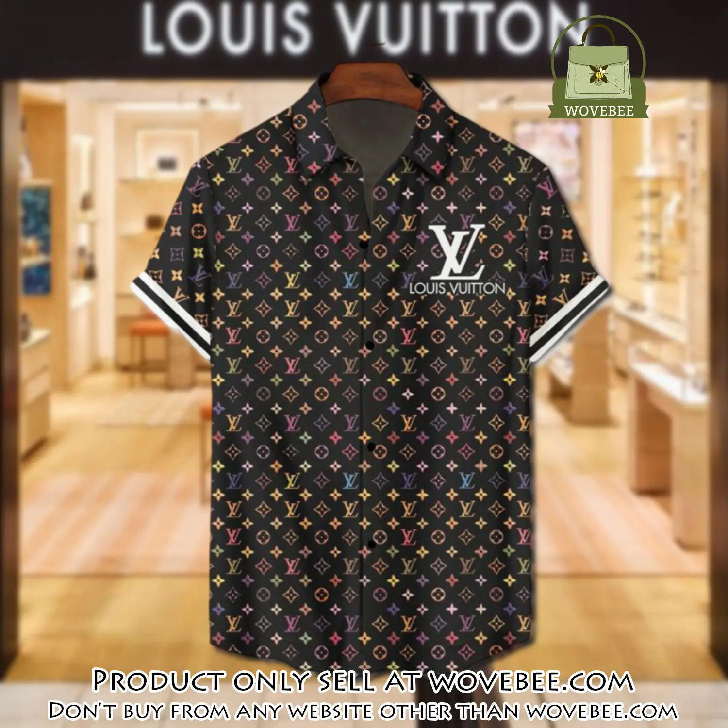 Lv louis vuitton luxury hawaiian shirt & short set lhs1188 wvb5250452